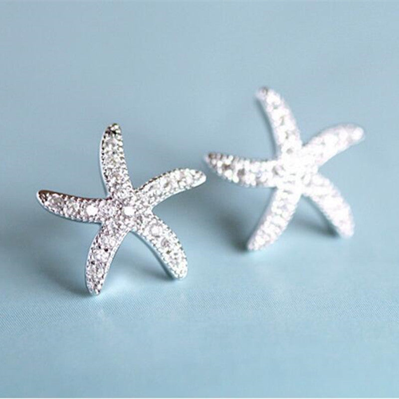 Stella Marina Sterling Silver Starfish Earrings