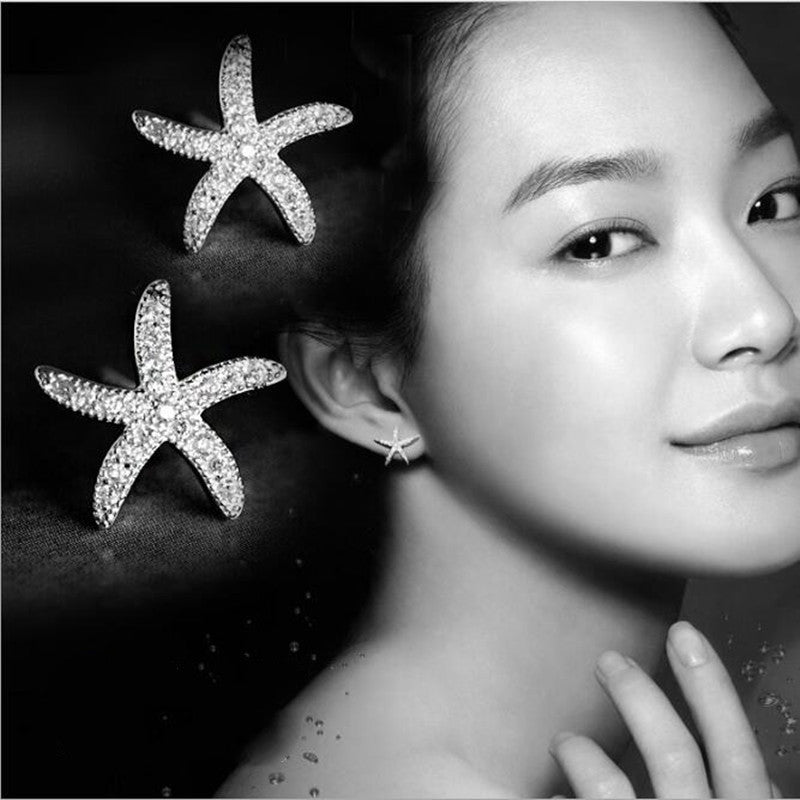 Stella Marina Sterling Silver Starfish Earrings