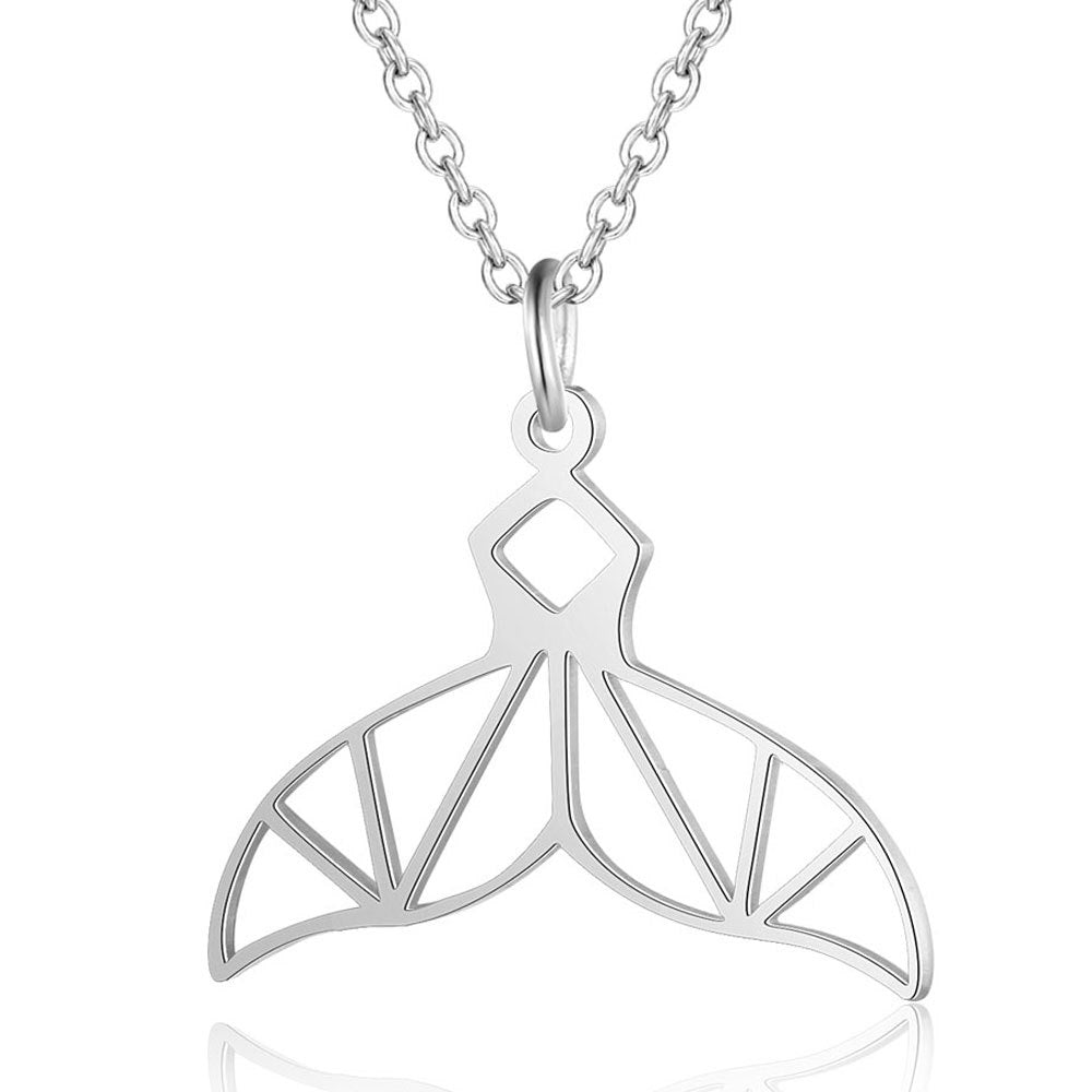 Dofi Stainless Steel Dolphin Tail Necklace