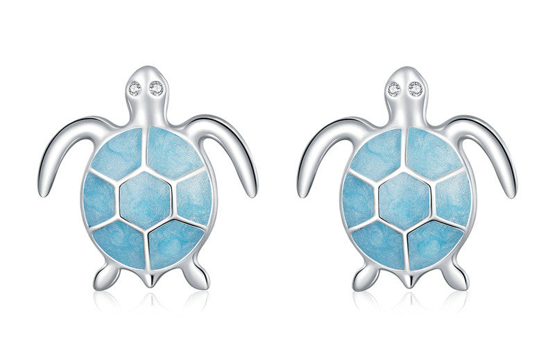 Tortuga Sterling Silver Turtle Necklace and Earrings