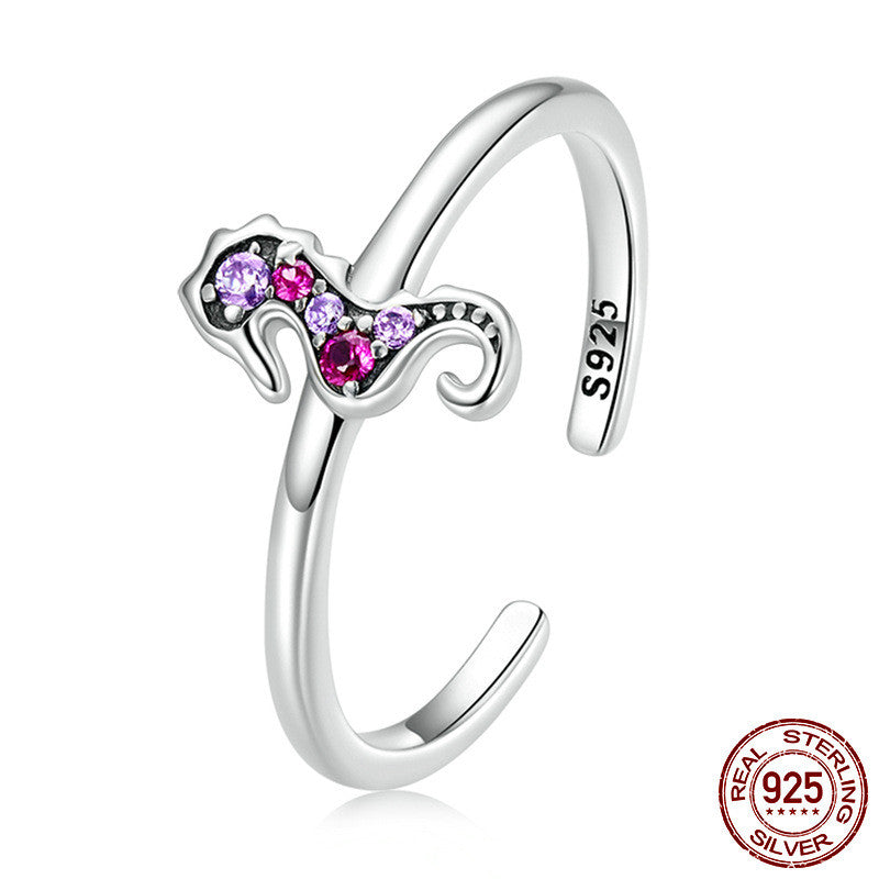 Mara Sterling Silver Seahorse Ring