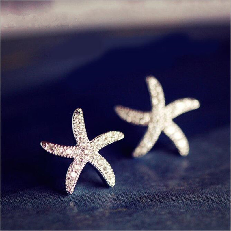 Stella Marina Sterling Silver Starfish Earrings