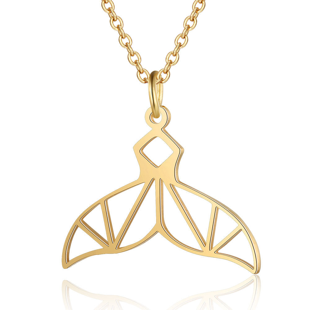 Dofi Stainless Steel Dolphin Tail Necklace