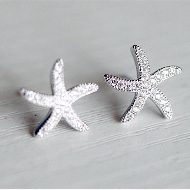 Stella Marina Sterling Silver Starfish Earrings