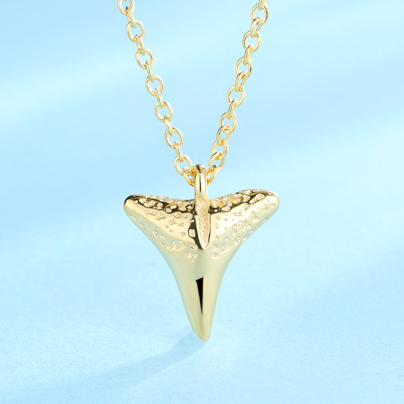 Hakari Sterling Silver Shark Tooth Necklace