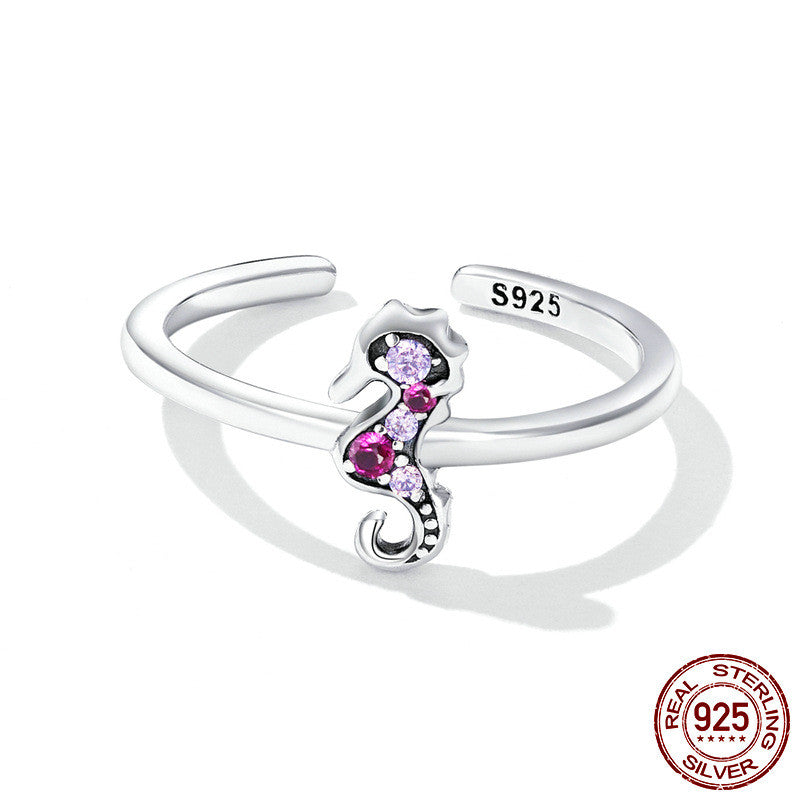 Mara Sterling Silver Seahorse Ring