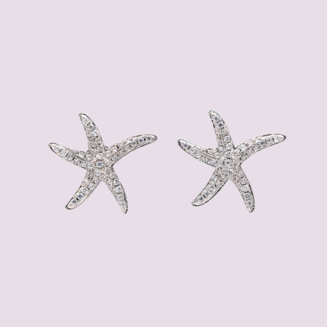 Stella Marina Sterling Silver Starfish Earrings