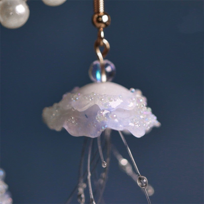 Cloud Fall Jellyfish Earrings